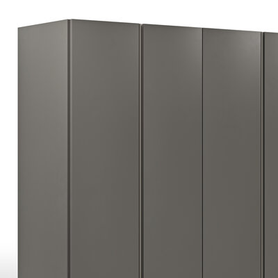 Drehtürenschrank Loretto - B ca. 280 cm, Lack matt, Anthrazit