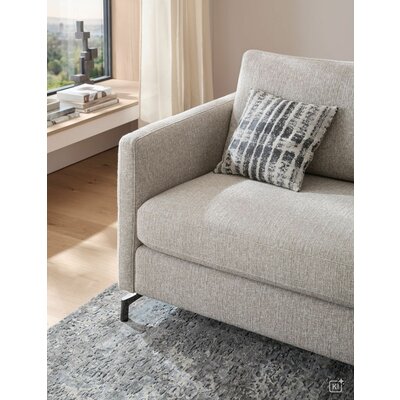 Ecksofa Cuneo Klassik - 2,5-Sitzer mit Ecke rechts, Stoff, Graubeige