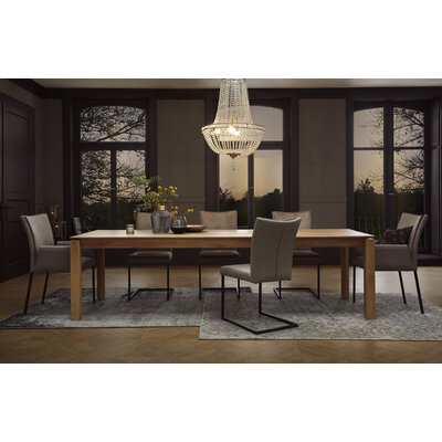 Esstisch 5000 - ausziehbar, LB ca. 180x90 cm, Eiche massiv, Bianco