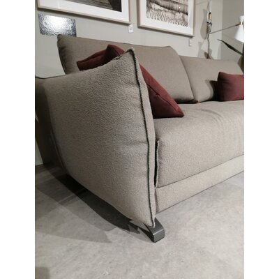 Sofa Fiolina - 3-Sitzer inkl. Schlaffunktion, Stoff, Hellgrau