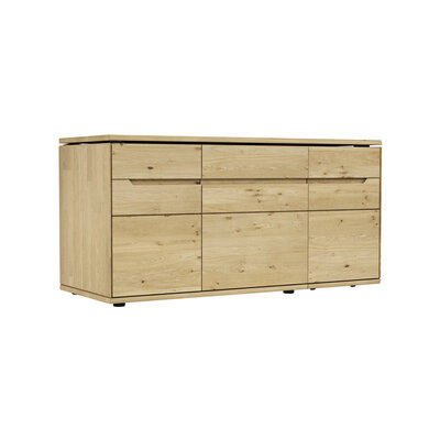 Sideboard Amora - schwenkbar, Wildeiche massiv bianco 108727