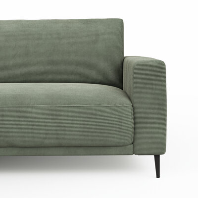 Ecksofa Solero 2.0 - Longchair groß mit 1,5-Sitzer rechts, Stoff, Olivgrün