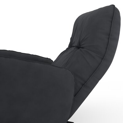 Loungesessel Lovere - Leder, Anthrazit, Armlehne links und rechts
