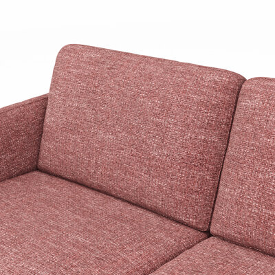 Ecksofa Enna - 3-Sitzer mit Ecke rechts inklusive Sitzvorzug (motorisch), Stoff, Koralle