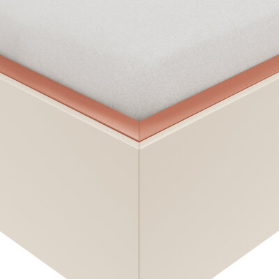 Bettanlage Matera - Lack, Creme, Absetzung, Pfirsich
