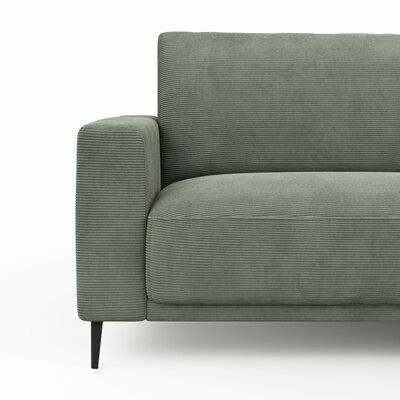 Ecksofa Solero 2.0 - 1,5-Sitzer mit Longchair rechts, Stoff, Olivgrün