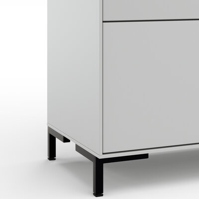 Sideboard Medio - Lack, Weiß