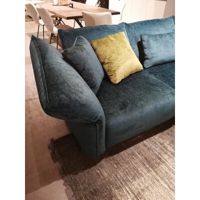 Ecksofa Motone - 2,5-Sitzer, Trapezsofa rechts, Stoff Türkis