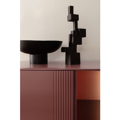 Highboard Colore - mit Beleuchtung, BHT ca. 90x144x45 cm, Lack, Samtbeere