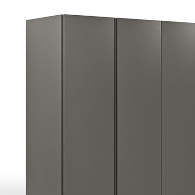 Drehtürenschrank Loretto - B ca. 254 cm, Melamin matt, Anthrazit