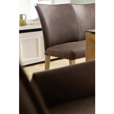 Polsterbank Florea - Breite ca. 155 cm, Stoff, Dunkelbraun