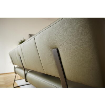Polsterbank Carmelo - Breite ca. 203 cm, Leder, Olive