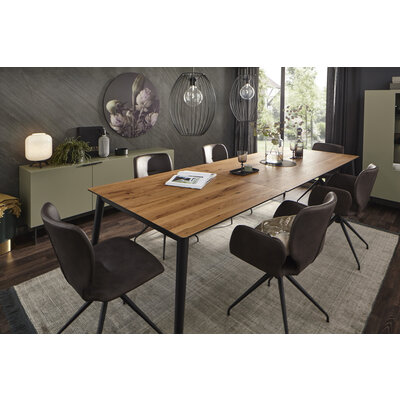 Stuhl Saltino - drehbar, Leder, Dunkelbraun