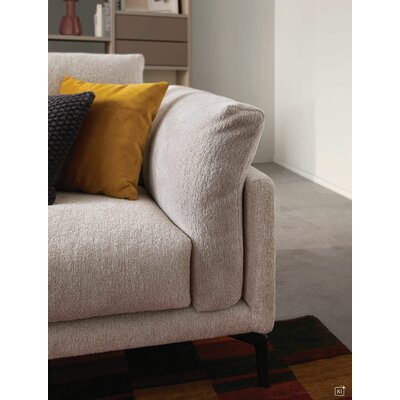 Ecksofa Cuneo Select - Longchair links mit 2,5-Sitzer, Stoff, Graubeige