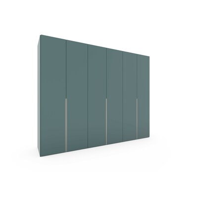 Drehtürenschrank Loretto - B ca. 304 cm. Lack Matt, Salbei 134518