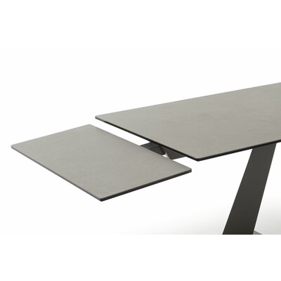 Esstisch Iseo - LB ca. 140x80 cm, ausziehbar, Keramik, Grau