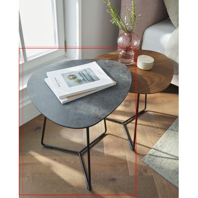 Beistelltisch Fano - LBH ca. 59x50x55 cm, Keramik, Anthrazit 9152395