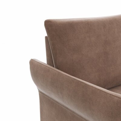 Ecksofa Rosario - 2-Sitzer mit Ecke rechts, Stoff, Cognac