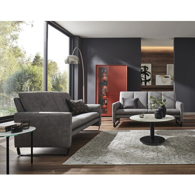 Sofa Tenero - 2-Sitzer, Stoff, Grau