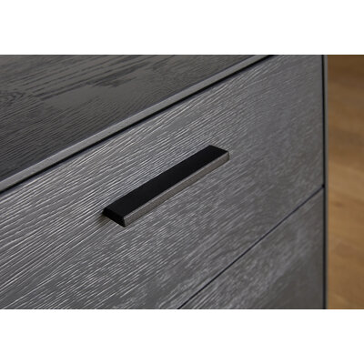 Lowboard Estana - Eiche massiv, Anthrazit