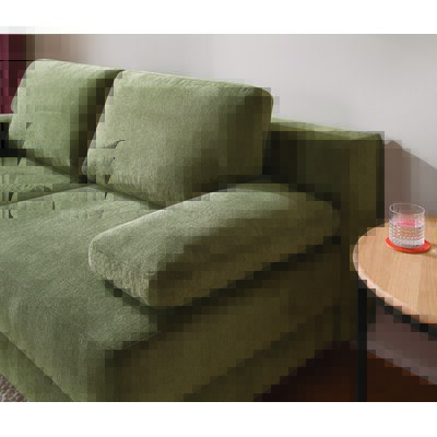 Schlafsofa Carmona - 2-Sitzer inkl. Schlaffunktion und Bettkasten, Stoff, Grün