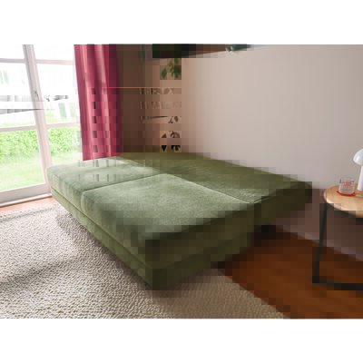 Schlafsofa Carmona - 2-Sitzer inkl. Schlaffunktion und Bettkasten, Stoff, Grün