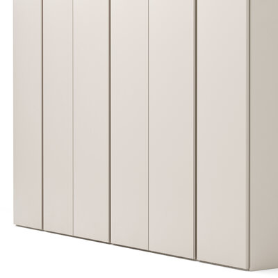 Drehtürenschrank Loretto - B ca. 280 cm, Melamin, Perlmutt