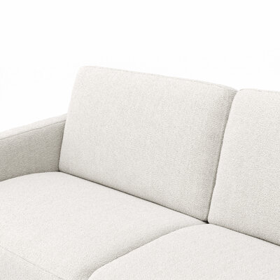 Sofa Nuoro - 2,5-Sitzer inkl. Schlaffunktion, Armlehne mit Kufe, Stoff, Natur