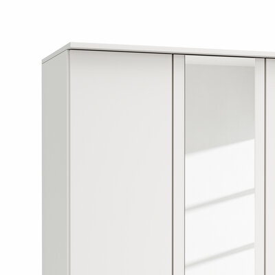 Drehtürenschrank Viana - B. ca. 270 cm, Lack, Weiß