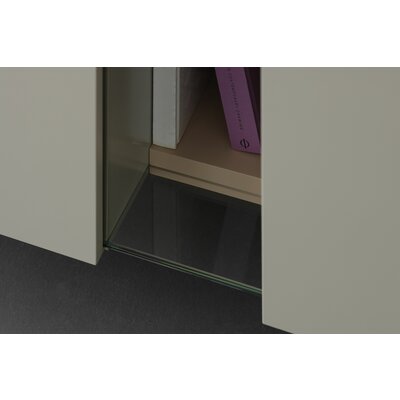 Sideboard 3900 -  Hängend inklusive Beleuchtung, Lack matt, Hellgrau