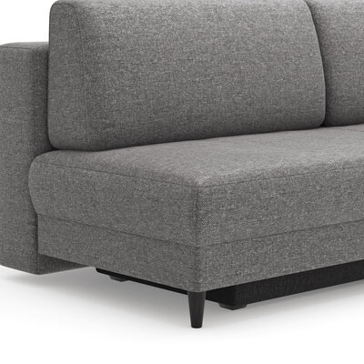Schlafsofa Salema - 3-Sitzer mit Schlaffunktion (Liegefläche ca. 140x200 cm), Stoff, Graphit