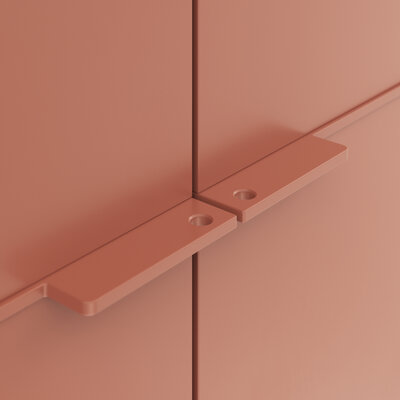 Drehtürenschrank Matera - BTH ca. 301x60x235 cm, Lack Matt, Pfirsich