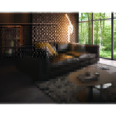 Sofa Aprino 3 - 4-Sitzer XXL, Dickleder, Schiefergrau, Armlehne Kissen
