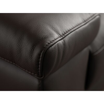 Ecksofa Enna - 3-Sitzer mit Ecke rechts inkl. motorischer Relaxfunktion, Leder, Mocca