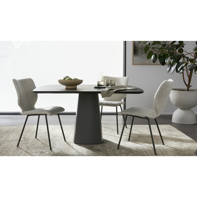 Esstisch Cono - LB ca. 140x140 cm, Eiche massiv, Schwarz