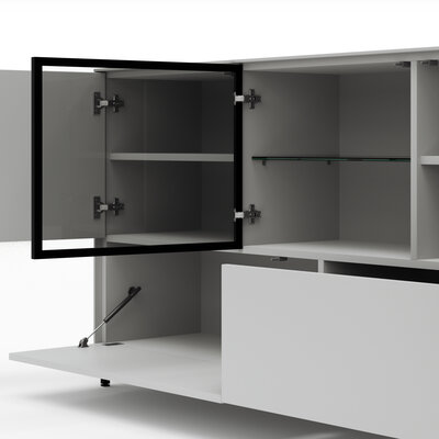 Sideboard Medio - Lack, Weiß