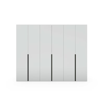 Drehtürenschrank Loretto - B ca. 280 cm, Lack matt, Weiß 117675