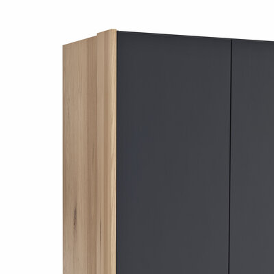 Drehtürenschrank Viana - B ca. 303cm, Lack, Anthrazit