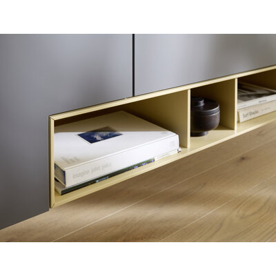 Sideboard 3900 - BHT ca. 260x55x45 cm, Lack, Steingrau