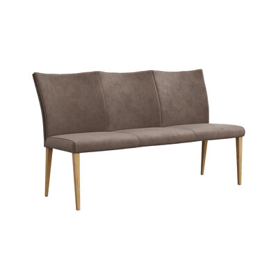 Polsterbank Florea - Breite ca. 155 cm, Stoff, Dunkelbraun 3027578