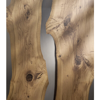 Esstisch Nera - LB ca. 220 x 110 cm, Asteiche massiv, Epoxy, Grau