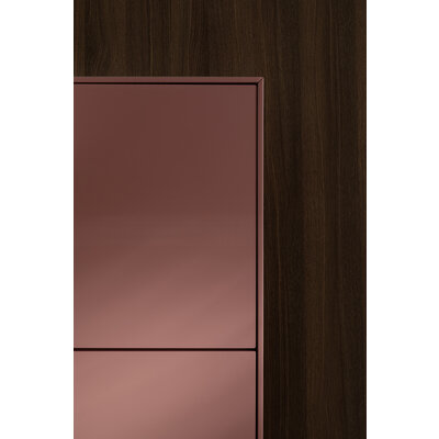 Highboard Colore - mit Beleuchtung, BHT ca. 90x144x45 cm, Lack, Samtbeere