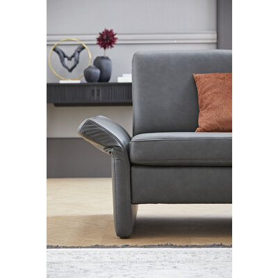 Sofa Arima N - 2-Sitzer, Leder, Anthrazit