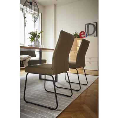 Polsterstuhl Carmelo - Leder, Olive