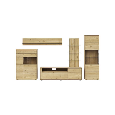 Wohnwand Amora - Wildeiche massiv bianco 108722