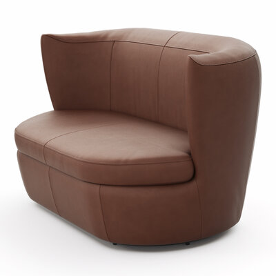 Sofa Cativa - 2-Sitzer, Leder, Cognac