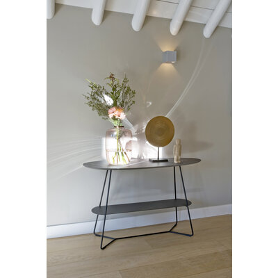 Konsolentisch Fano - BHT ca. 120x75x45 cm, HPL, Graubraun