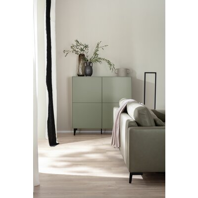 Sofa Cuneo Klassik - 2,5-Sitzer, Leder, Graubraun