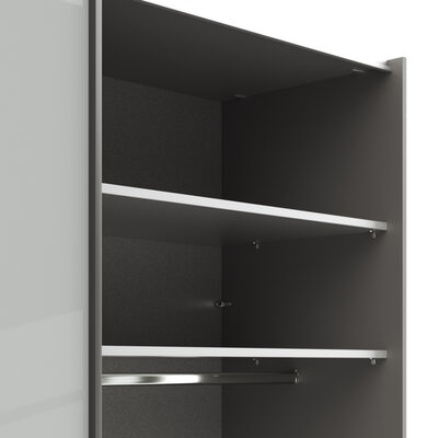 Schwebetürenschrank Marbella - B. ca. 200cm, Glas, Weiß