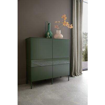 Highboard 3900 - Lack matt, Dunkelgrün
